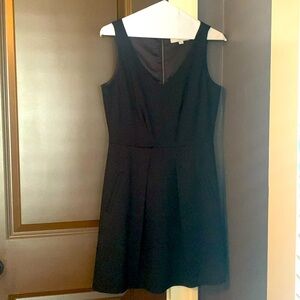 LOFT Lined, Back-Zip Jumper Dress; Black; Size 2